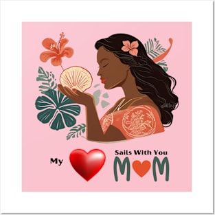 Mothers day, My Heart Sails With You, Mom Posters and Art